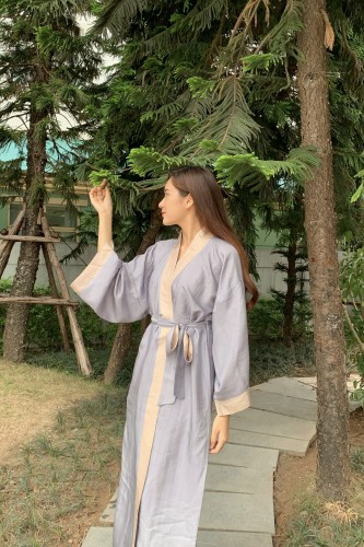 Áo kimono lụa tơ tằm 2 lớp cao cấp