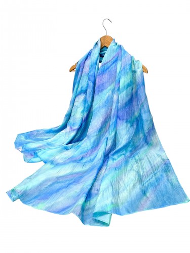 Khăn Lụa Tơ Tằm Nhuộm Thủ Công Kimcatsilk KC - ITD - 02 – Quà Tặng Văn Hoá Việt Cao Cấp