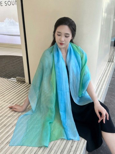 Khăn Lụa Tơ Tằm Nhuộm Thủ Công Kimcatsilk KC - ITD - 07 – Quà Tặng Văn Hoá Việt Cao Cấp