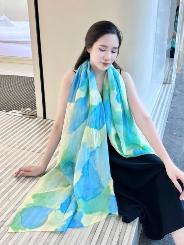 Khăn Lụa Tơ Tằm Nhuộm Thủ Công Kimcatsilk KC - ITD - 11 – Quà Tặng Văn Hoá Việt Cao Cấp