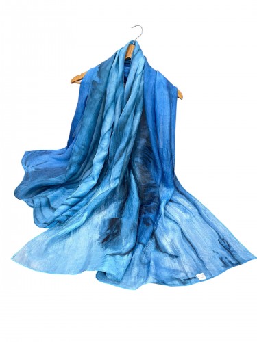 Khăn Lụa Tơ Tằm Nhuộm Thủ Công Kimcatsilk KC - ITD - 13 – Quà Tặng Văn Hoá Việt Cao Cấp